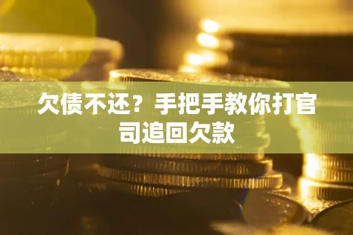 武汉欠债不还？手把手教你打官司追回欠款