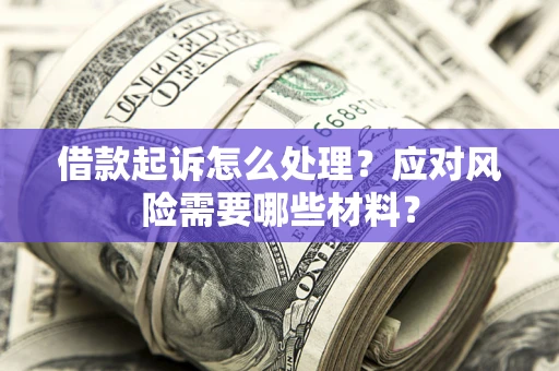 武汉借款起诉怎么处理？应对风险需要哪些材料？
