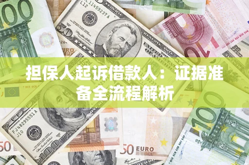 武汉担保人起诉借款人：证据准备全流程解析