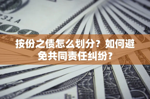 武汉按份之债怎么划分？如何避免共同责任纠纷？