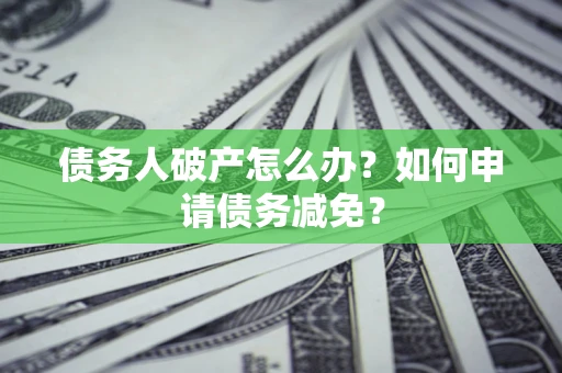 武汉债务人破产怎么办？如何申请债务减免？