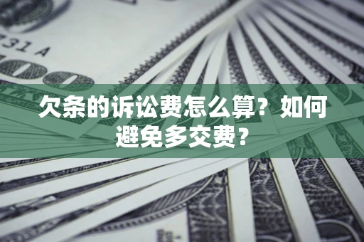武汉欠条的诉讼费怎么算？如何避免多交费？