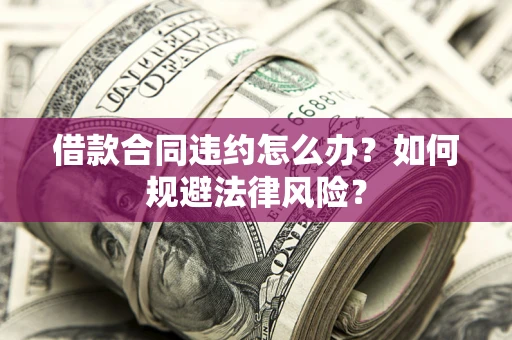 武汉借款合同违约怎么办？如何规避法律风险？